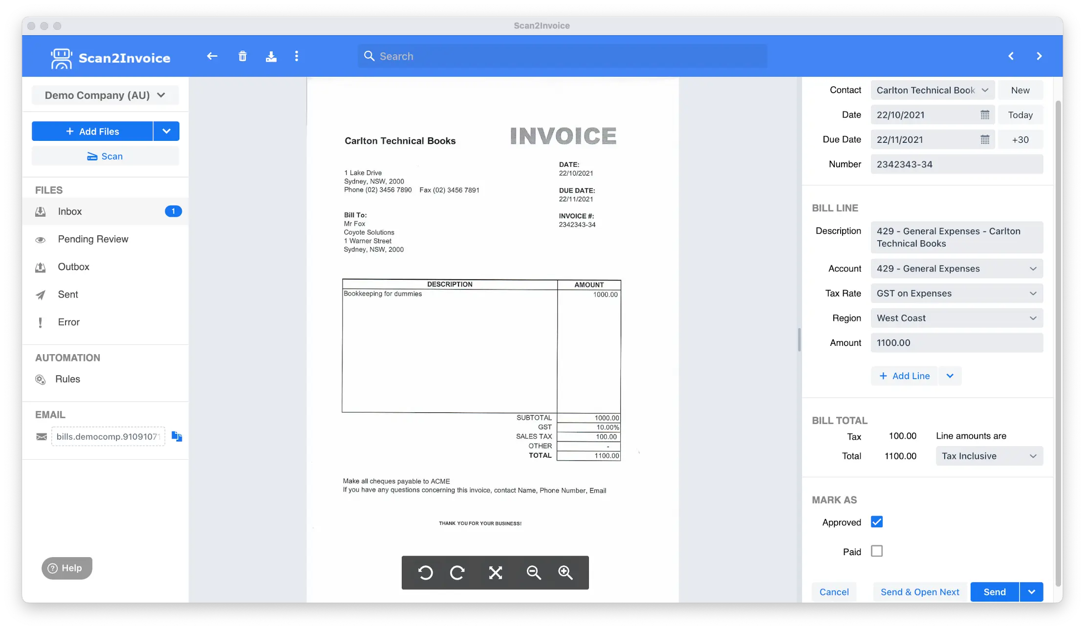 Invoice Scanning Software